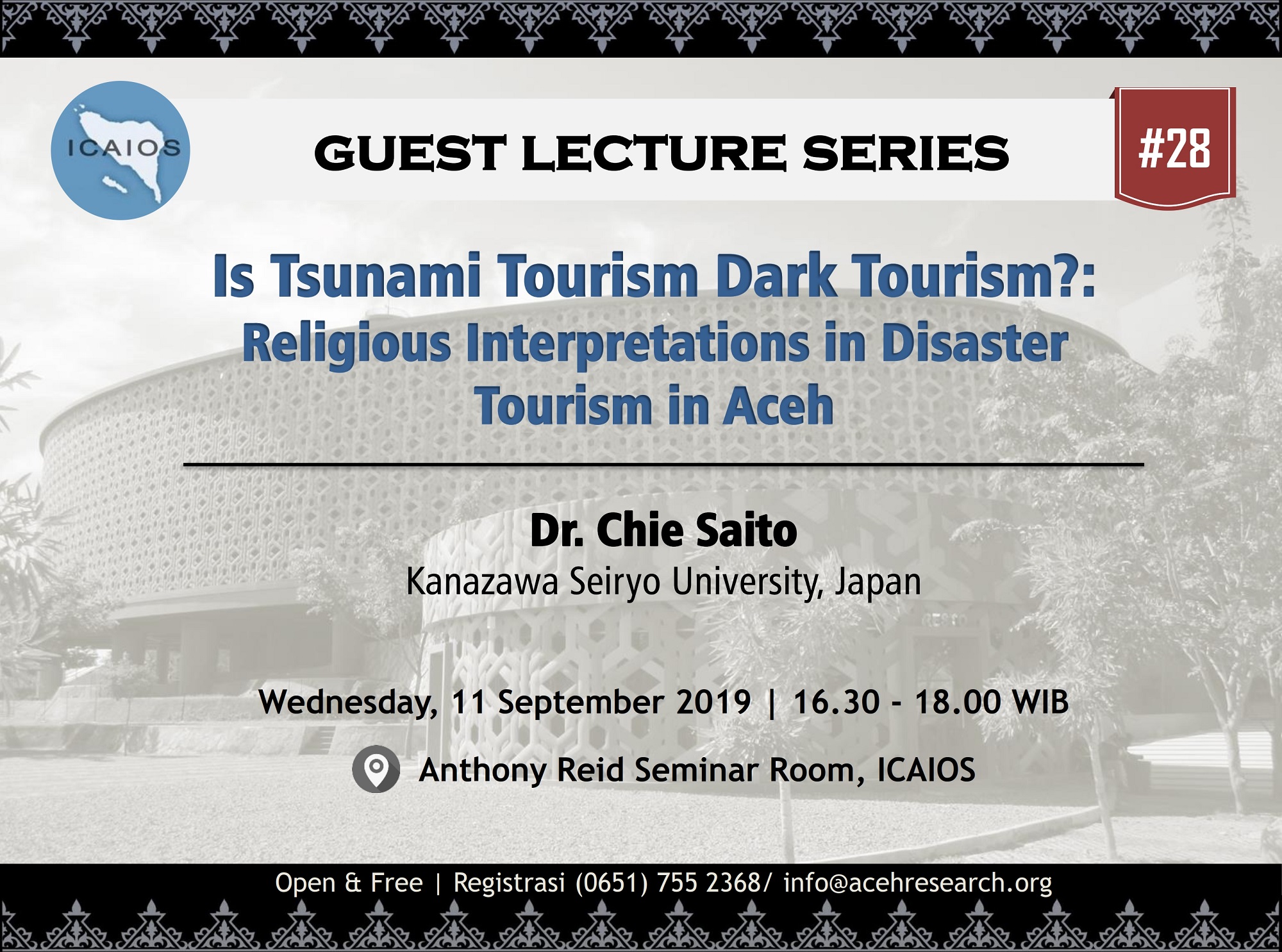 GLS #28: Is Tsunami Tourism Dark Tourism?: Religious Interpretations in Disaster Tourism in Aceh