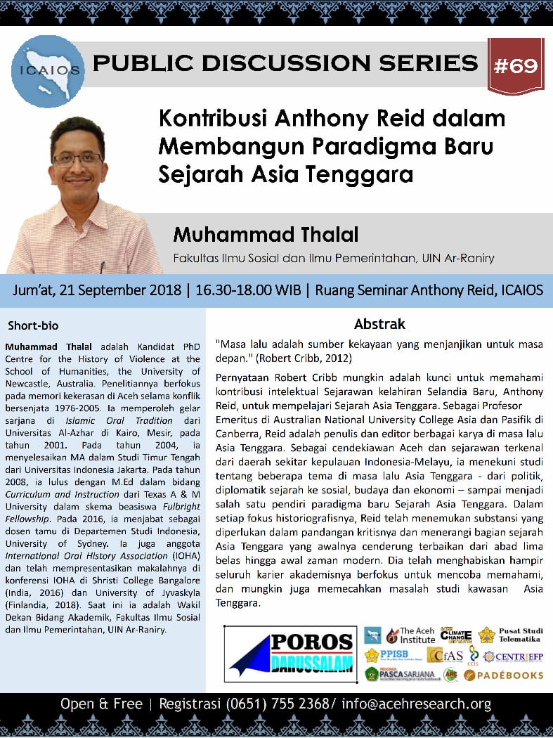 PDS #69 : Konstribusi Anthony Reid dalam Membangun Paradigma Baru Sejarah Asia Tenggara