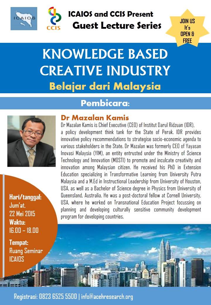 GLS: Knowledge Based Creative Industry (Belajar dari Malaysia)