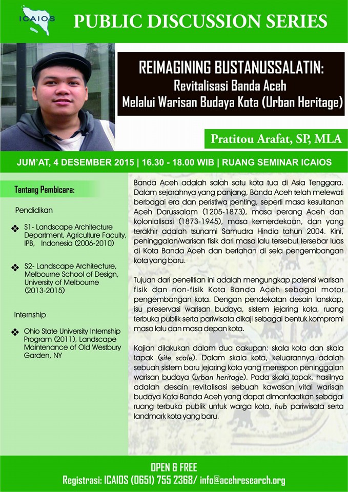 PDS: Reimagining Bustanussalatin: Revitalisasi Banda Aceh Melalui Warisan Budaya Kota (Urban Heritag