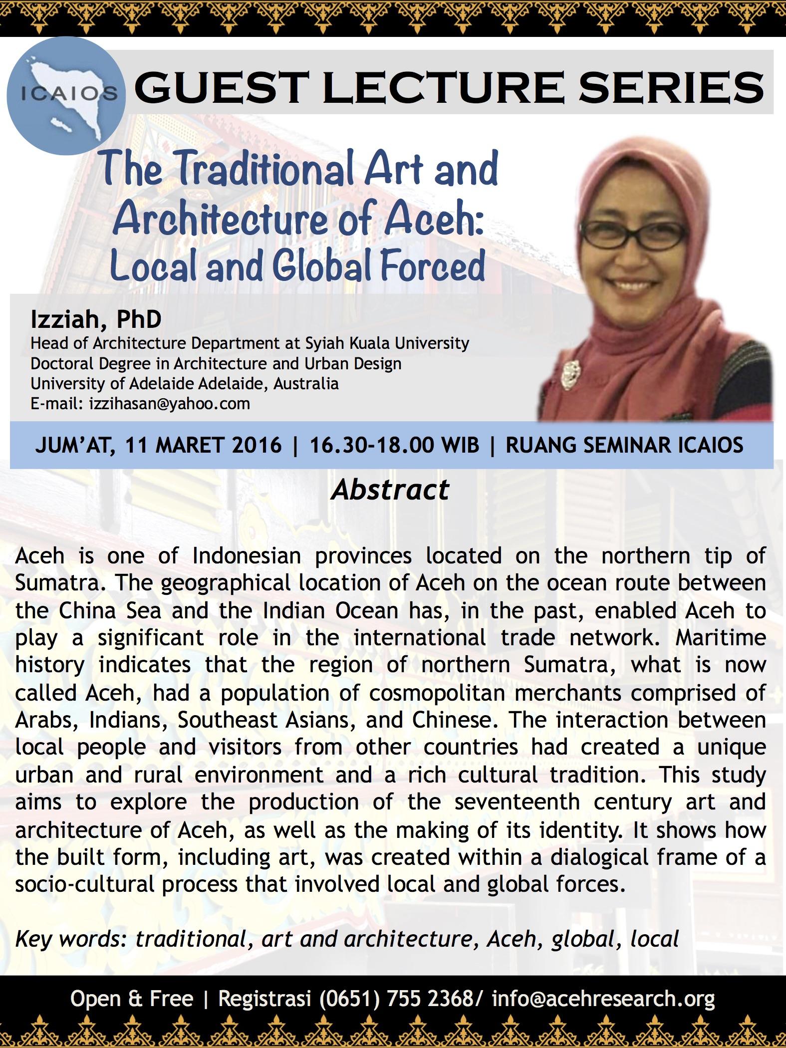 GLS: The Traditional Art and Architecture of Aceh: Local and Global Forced