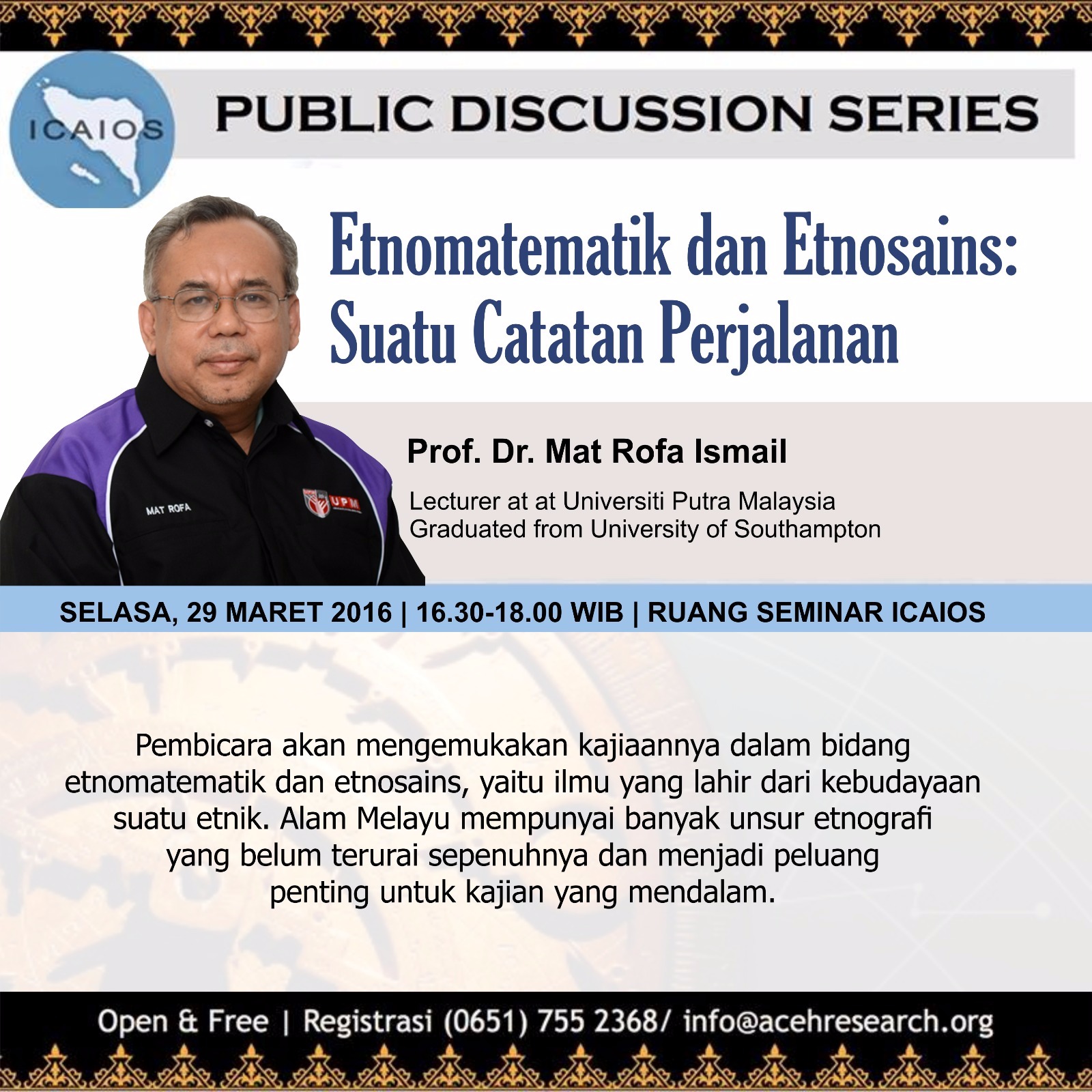 PDS: Etnomatematik dan Etnosains: Suatu Catatan Perjalanan
