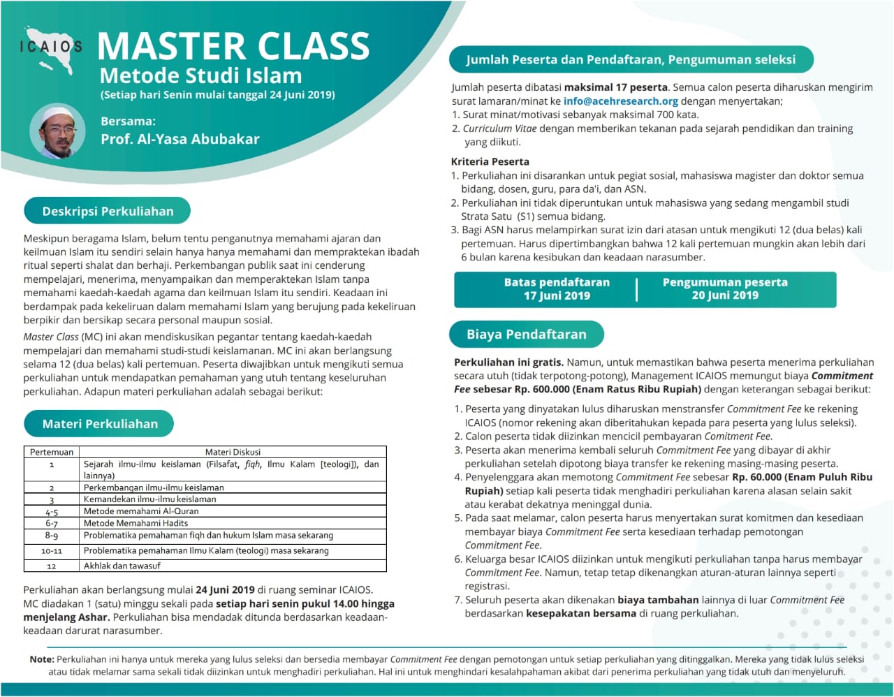 Master Class: Metode Studi Islam