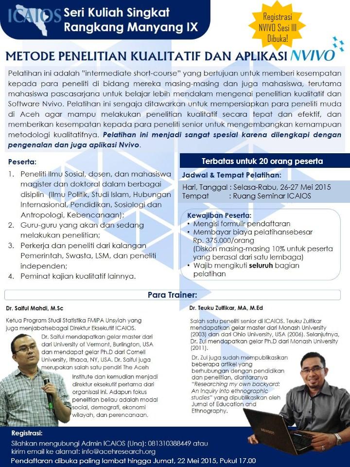 Pelatihan NVIVO Sesi III
