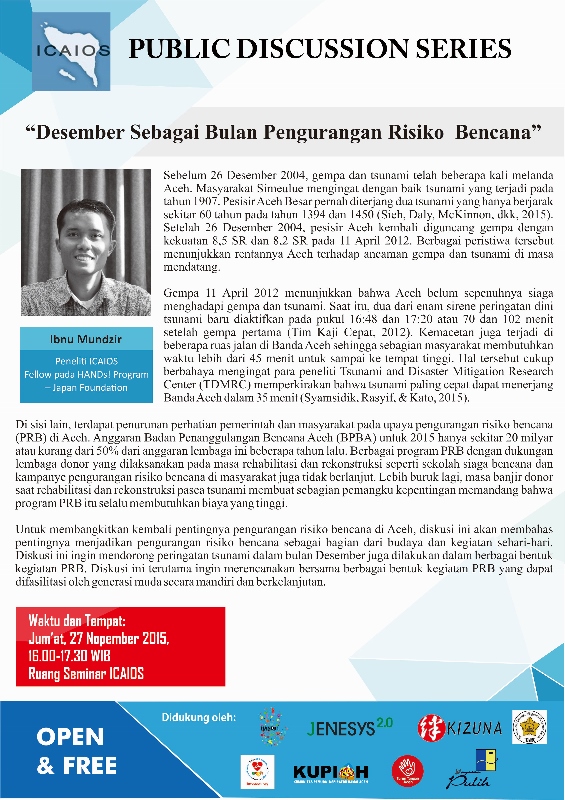 PDS: Desember Sebagai Bulan Pengurangan Risiko Bencana