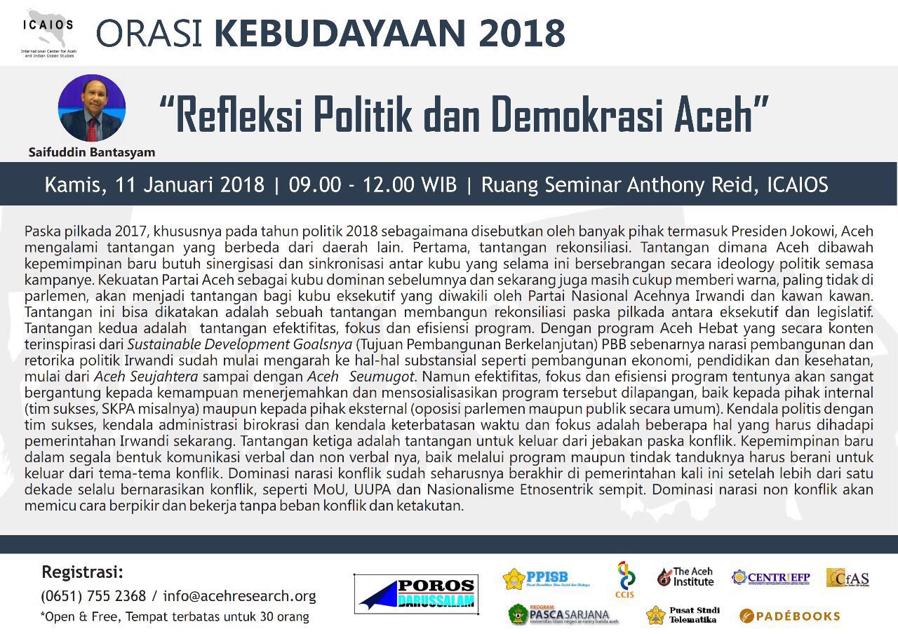 ORASI KEBUDAYAAN ICAIOS 2018